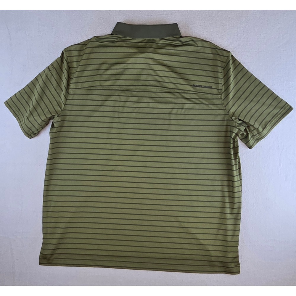 Duluth Trading Co Mens XL Relaxed Fit Striped Polo Shirt Green Workwear‎ Outdoor - Picture 8 of 10